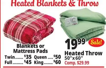 Ocean State Job Lot Heated Blankets & Throw offer