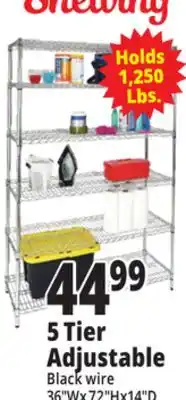 Ocean State Job Lot 5 Tier Adjustable offer