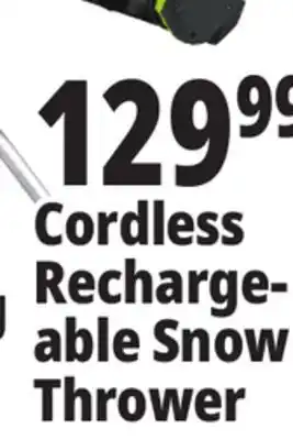 Ocean State Job Lot Cordless Rechargeable Snow Thrower offer