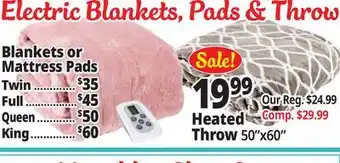 Ocean State Job Lot Heated Blankets offer