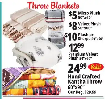Ocean State Job Lot Throw Blankets offer