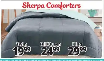 Ocean State Job Lot Sherpa Comforters offer