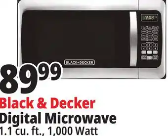 Ocean State Job Lot Black + Decker 1000W Stainless Steel Microwave Oven offer