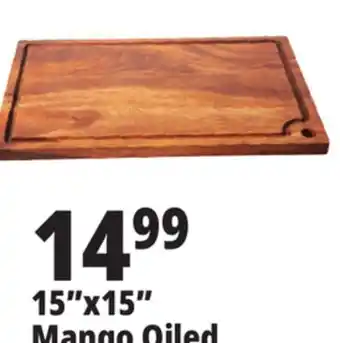 Ocean State Job Lot Smith & Callahan Oiled Mango Wood Cutting Board offer