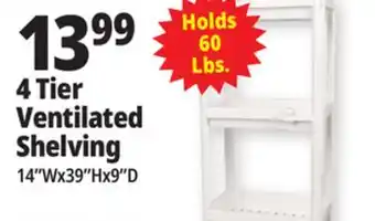 Ocean State Job Lot 4-Tier Ventilated Shelf offer