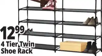 Ocean State Job Lot 4-Tier Double Shoe Rack offer