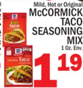 C Town McCORMICK TACO SEASONING MIX offer