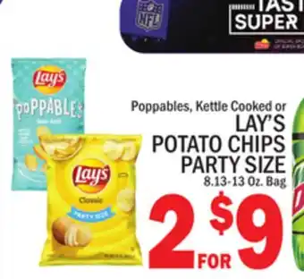 C Town LAY'S POTATO CHIPS PARTY SIZE offer