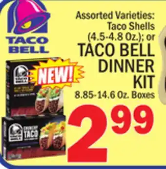 C Town TACO BELL DINNER KIT 8.85-14.6 Oz. Boxes offer