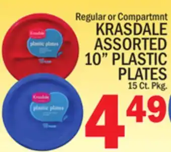 C Town KRASDALE ASSORTED 10 PLASTIC PLATES offer