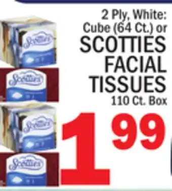C Town SCOTTIES FACIAL TISSUES 110 Ct. Box offer