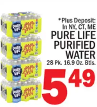 C Town PURE LIFE PURIFIED WATER offer
