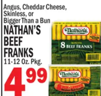C Town NATHAN'S BEEF BEEF FRANKS offer