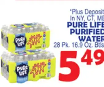 Bravo Supermarkets PURE LIFE PURIFIED WATER offer