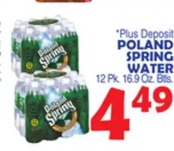 Bravo Supermarkets POLAND SPRING WATER offer