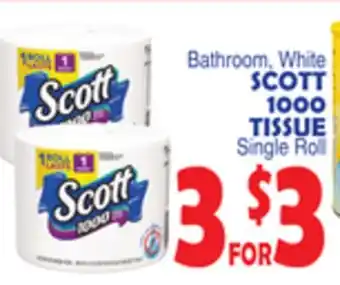 Bravo Supermarkets SCOTT 1000 TISSUE offer