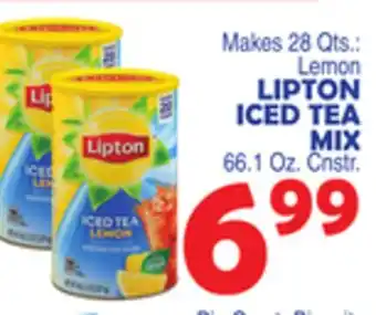 Bravo Supermarkets LIPTON ICED TEA MIX 66.1 Oz. Cnstr offer