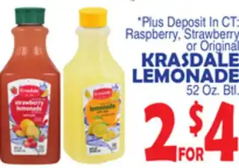 Bravo Supermarkets KRASDALE LEMONADE offer