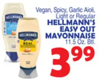 Bravo Supermarkets HELLMANN'S EASY OUT MAYONNAISE offer