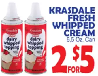 Bravo Supermarkets KRASDALE FRESH WHIPPED CREAM offer