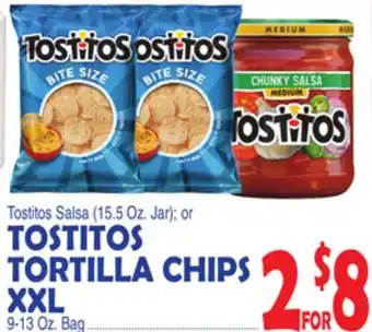 Bravo Supermarkets TOSTITOS TORTILLA CHIPS XXL 9-13 Oz. Bag offer