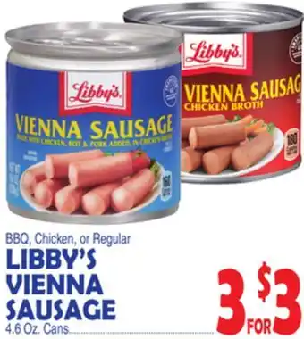 Bravo Supermarkets LIBBY'S VIENNA SAUSAGE offer