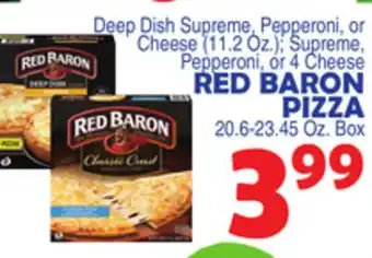 Bravo Supermarkets RED BARON PIZZA 20.6-23.45 Oz. Box offer