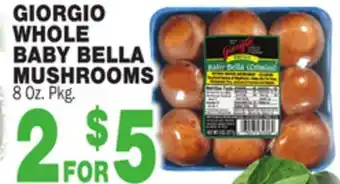 Bravo Supermarkets GIORGIO WHOLE BABY BELLA MUSHROOMS offer