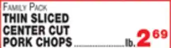 Bravo Supermarkets THIN SLICED CENTER CUT PORK CHOPS offer