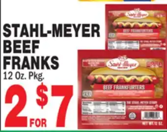 Bravo Supermarkets STAHL-MEYER BEEF BEEF FRANKS offer