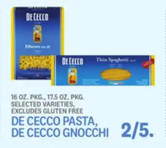 Kings Food Markets DE CECCO PASTA, DE CECCO GNOCCHI offer