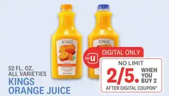 Kings Food Markets KINGS ORANGE JUICE offer