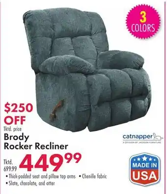Boscov's Brody Rocker Recliner offer