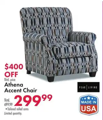Boscov's Athena Accent Chair offer