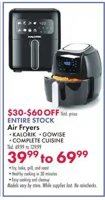Boscov's ENTIRE STOCK Air Fryers offer
