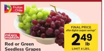 ACME Red or Green Seedless Grapes offer