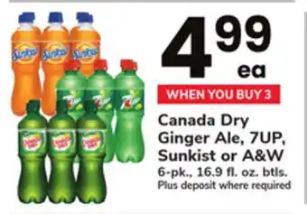 ACME Canada Dry Ginger Ale, 7UP, Sunkist or A & W offer