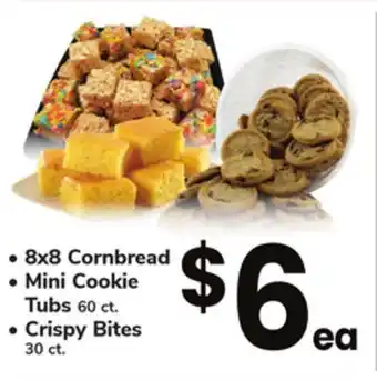ACME 8x8 Cornbread Mini Cookie Tubs 60 ct. Crispy Bites 30 ct offer