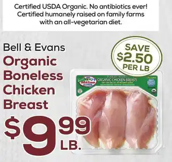 DeCicco & Sons Bell & Evans Organic Boneless Chicken Breast offer