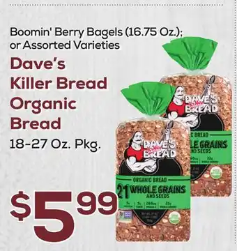 DeCicco & Sons Dave's Killer Bread Organic Bread 18-27 Oz. Pkg offer
