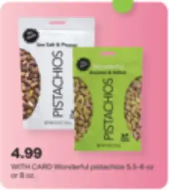CVS Wonderful pistachios 5.5-6 oz or 8 oz offer