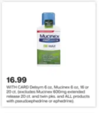 CVS Delsym 6 oz, Mucinex 6 oz, 16 or 20 ct offer