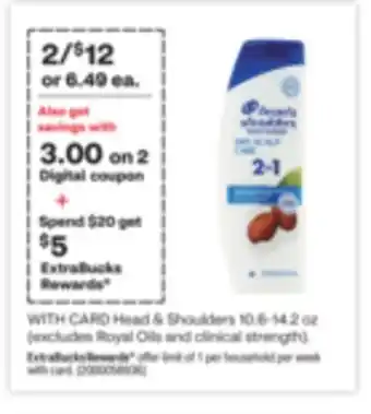 CVS Head & Shoulders 10.6-14.2 oz offer