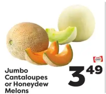 Weis Markets Jumbo Cantaloupes or Honeydew Melons offer
