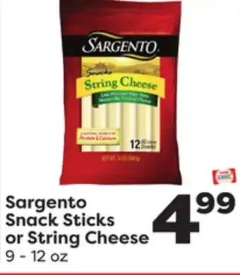 Weis Markets Sargento Snack Sticks or String Cheese offer
