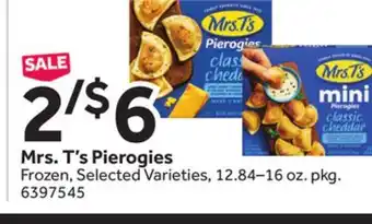 Stop&Shop Mrs. T' s Pierogies offer