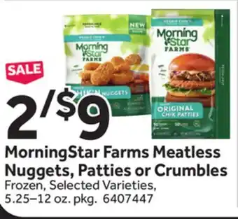 Stop&Shop MorningStar Farms Meatless Nuggets, Patties or Crumbles offer