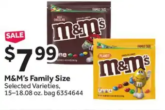 Stop&Shop M & M' s Family Size offer