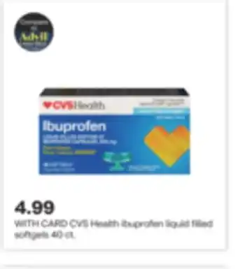 CVS CVS Health ibuprofen liquid filled softgels 40 ct offer