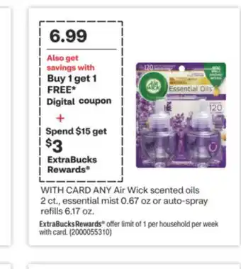 CVS ANY Air Wick scented oils 2 ct., essential mist 0.67 oz or auto-spray refills 6.17 oz offer
